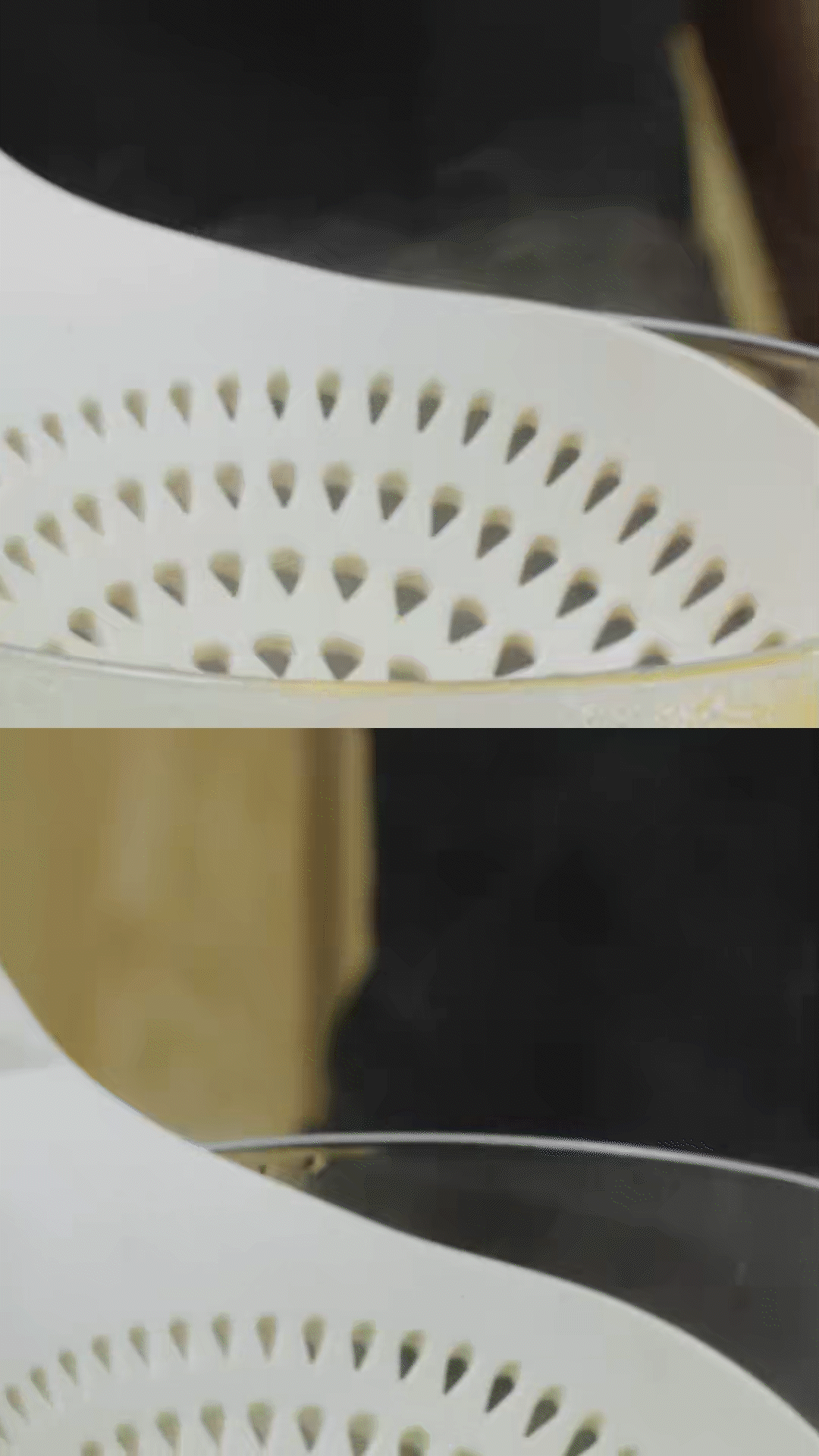 玉米筍對半切開、口蘑切片、豌豆去殼
